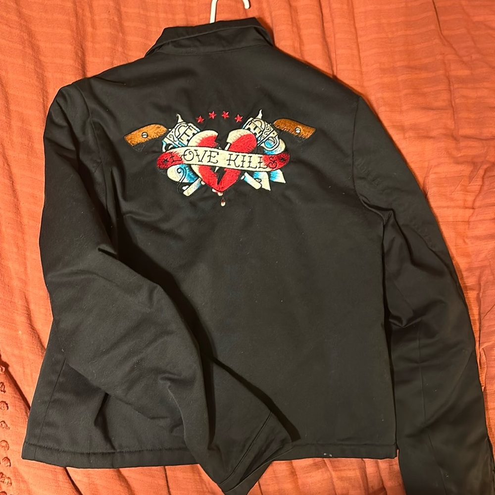 LUCKY 13 brand with love kills logo, great condition warm zip up jacket